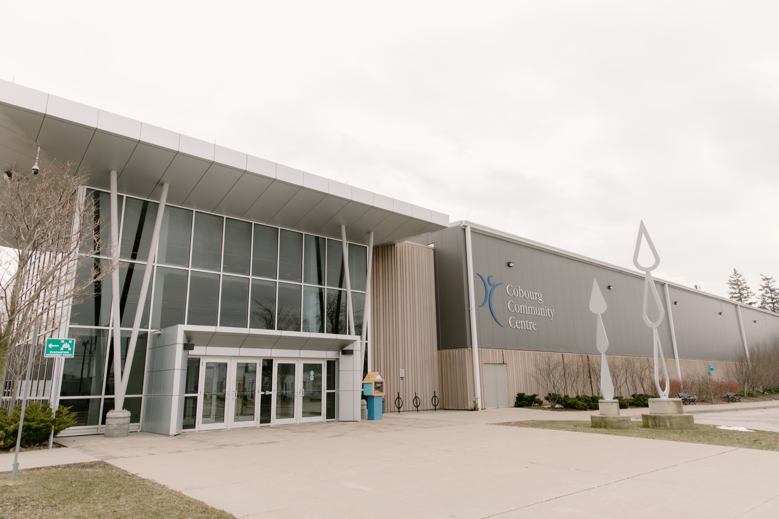 Exterior shot of the Cobourg Community Centre